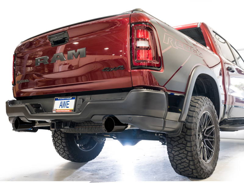 AWE Tuning 2025+ RAM 1500 3.0TT Rebel 0FG Cat-Back Exhaust w/ Diamond Black Tips - Image 6