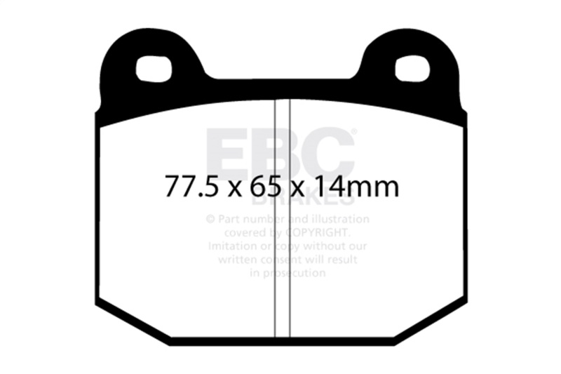 EBC 08+ Lotus 2-Eleven 1.8 Supercharged Yellowstuff Front Brake Pads - Image 2
