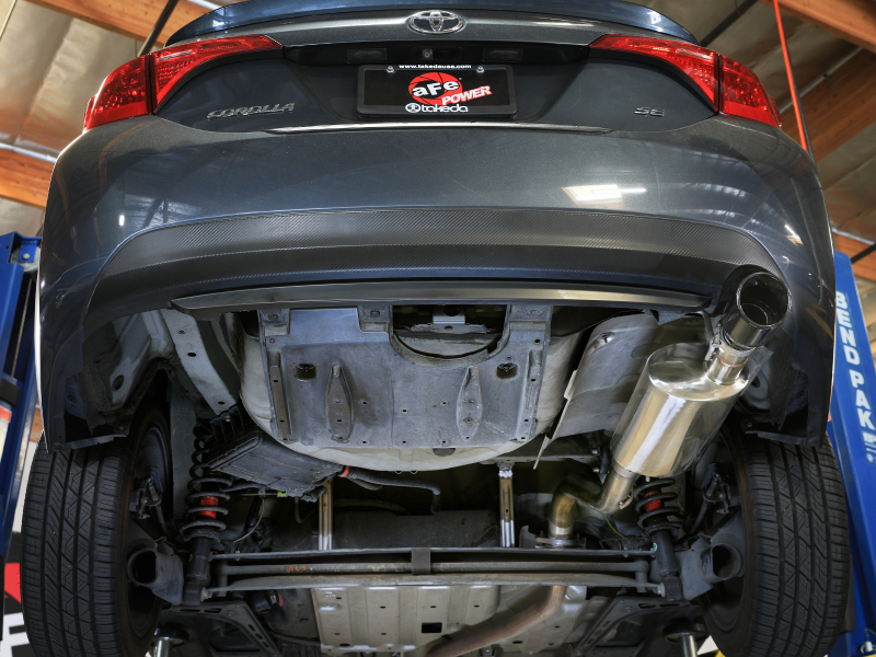 aFe 14-19 Toyota Corolla 1.8L Takeda 2.5in 304SS Axle-Back Exhaust w/ Black Tip - Image 6