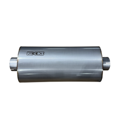 Kooks 3in Oval Clamp In Center/Center Muffler 18in Long Body Polished Stainless Steel - Image 3