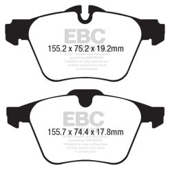 Alternative view of EBC 13+ Jaguar F-Type (Cast Iron Rotors Only) 3.0 Supercharged (340) Yellowstuff Front Brake Pads