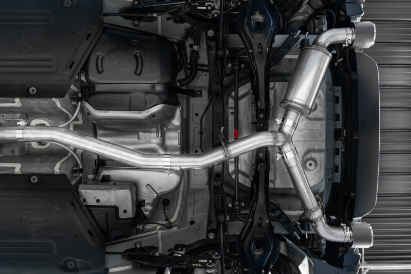 MBRP 22-23 Hyundai Kona N 2.0L Turbo 3in Cat Back Dual Rear with Carbon Fiber Tips - T304 - Image 4
