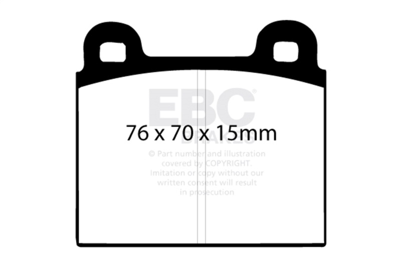 EBC 69-75 Ferrari 246 Dino 2.4 Yellowstuff Front Brake Pads - Image 2
