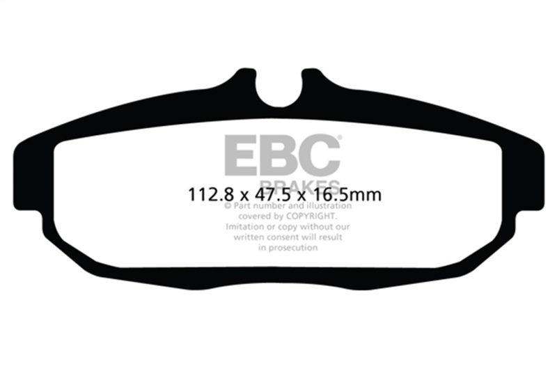 EBC 12 Ford Mustang 5.8 Supercharged (GT500) Shelby Yellowstuff Rear Brake Pads - Image 2