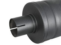 aFe MACH Force-Xp 409 SS Muffler w/ Black finish 2-1/2in Inlet & Outlet 14in x 16in Diameter - Image 4