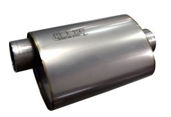 Alternative view of Kooks 3in Oval Center/Offset Muffler 12in Long Body Stainless Steel
