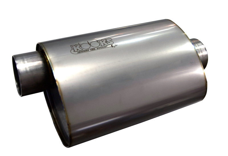 Kooks 3in Oval Center/Offset Muffler 12in Long Body Stainless Steel - Image 2