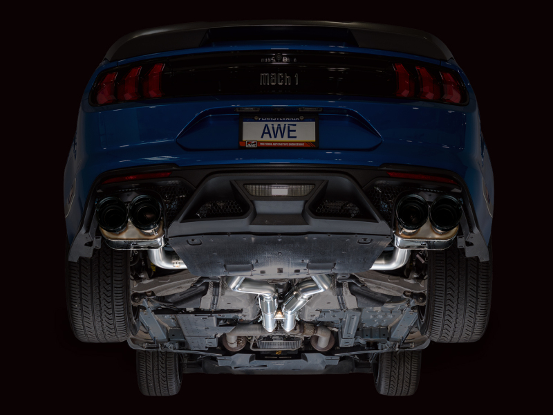 AWE Tuning 21-23 Ford Mustang Mach 1 SwitchPath Cat-Back Exhaust w/ Quad Diamond Black Tips - Image 9