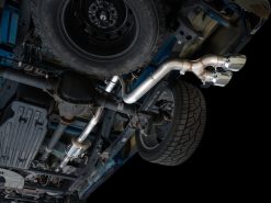 Alternative view of AWE Tuning 21-25 Ford F150 (14th Gen Reg Cab) Cat-Back Exhaust - 4.5in Dual Side Exit Chrome Tips