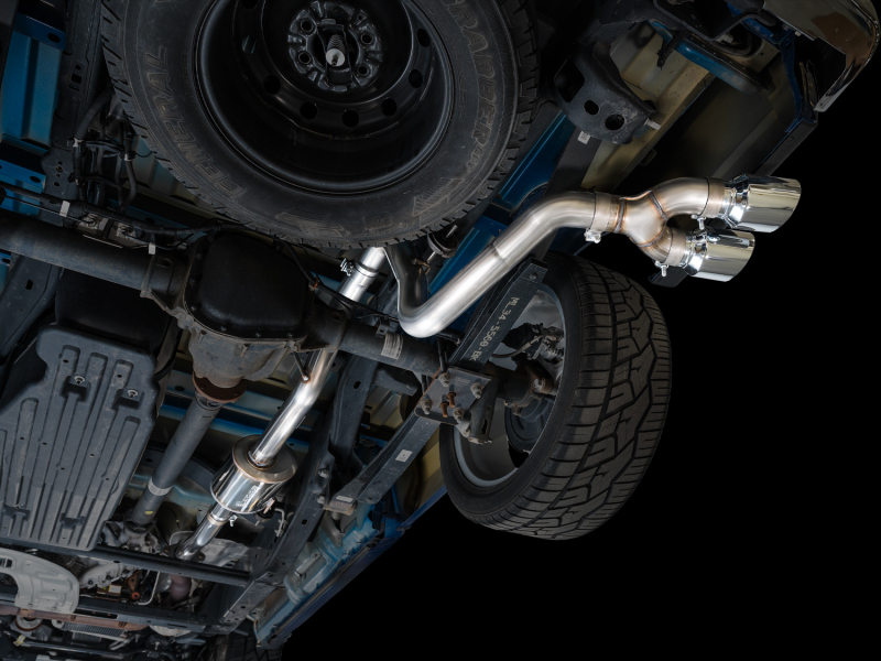 AWE Tuning 21-25 Ford F150 (14th Gen Reg Cab) Cat-Back Exhaust - 4.5in Dual Side Exit Chrome Tips - Image 2