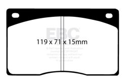 EBC 93-97 Aston Martin DB7 3.2 Supercharged Yellowstuff Front Brake Pads - Image 3