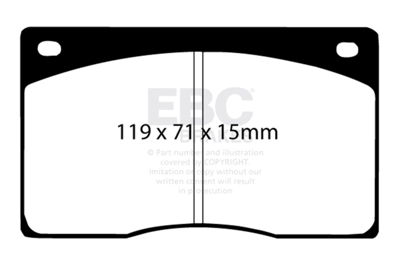 EBC 93-97 Aston Martin DB7 3.2 Supercharged Yellowstuff Front Brake Pads - Image 3