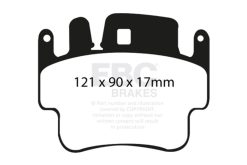 Alternative view of EBC Racing 98-05 Porsche 911 (996) Carrera 2 3.4L (Cast Iron Rotor Only) RP-X Front Brake Pads