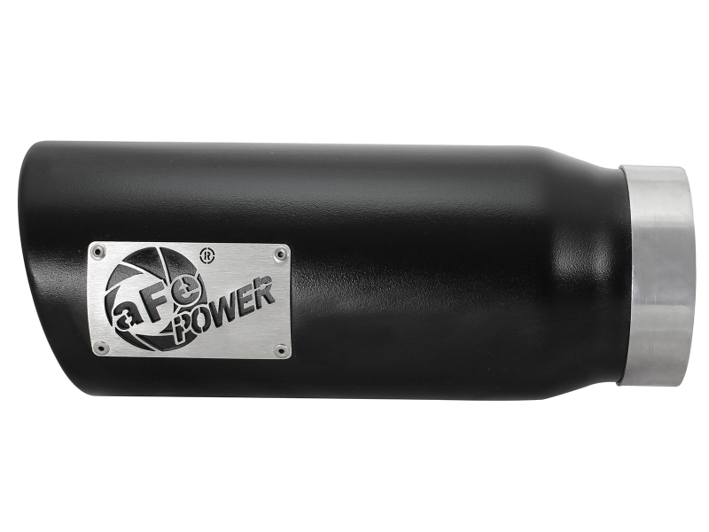 aFe MACH Force-Xp Universal Exhaust Tip 4 IN Inlet x 5 IN Outlet x 12 IN L- Black Tip - Image 3