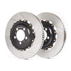 GiroDisc 2022+ Audi RS3 (8Y) (w/Carbon Ceramic Brakes) Front 2-Piece Iron Conversion Slotted Rotors