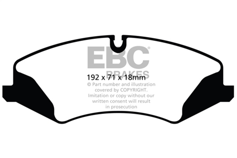 EBC 14+ Land Rover LR4 3.0 Supercharged Yellowstuff Front Brake Pads - Image 2