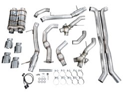 AWE Tuning 2021+ Cadillac CT4-V Blackwing SwitchPath Exhaust - Chrome Silver Tips - Image 12