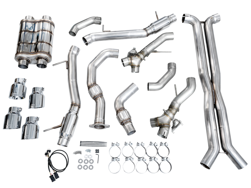AWE Tuning 2021+ Cadillac CT4-V Blackwing SwitchPath Exhaust - Chrome Silver Tips - Image 12