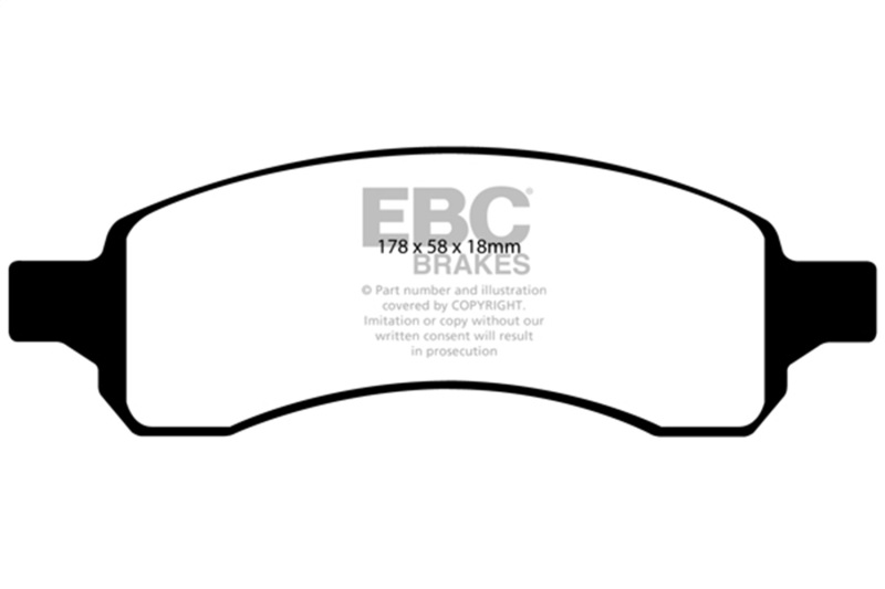 EBC 07+ Buick Enclave 3.6 Yellowstuff Front Brake Pads - Image 2