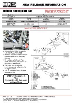 Alternative view of HKS TURBINE SUCTION KIT R35
