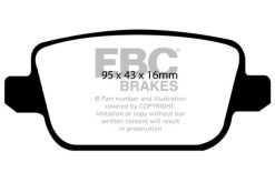 Alternative view of EBC 07-12 Land Rover LR2 3.2 Yellowstuff Rear Brake Pads