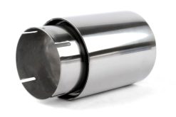 Dinan Double-Walled 4in Clamp-On Exhaust Tip - Polished - 4in Outlet / 3.25in Inlet - Image 4