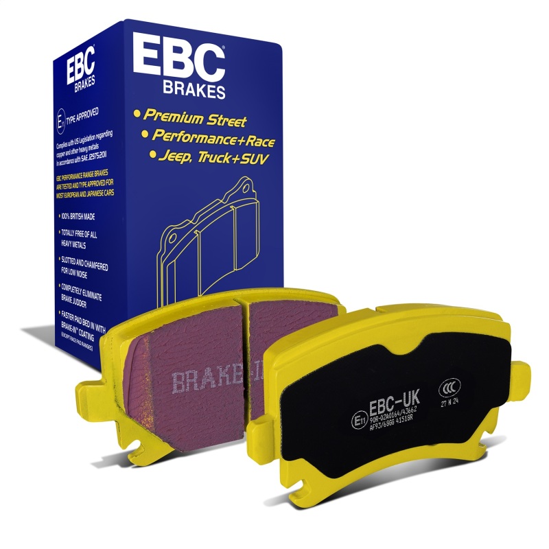 EBC 06-13 Audi A3 2.0 Turbo (Girling rear caliper) Yellowstuff Rear Brake Pads - Image 3
