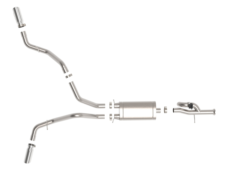 aFe Gemini XV Cat-Back Exhaust System GM Trucks 09-18 V6-4.3/V8-4.8/5.3L- Cut-Out Polished - Image 7