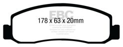 Alternative view of EBC 08-10 Ford F250 (inc Super Duty) 5.4 (2WD) Yellowstuff Front Brake Pads