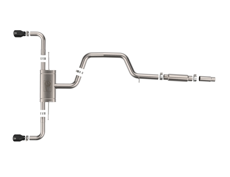 aFe 22-24 Volkswagen GTI MACH Force-Xp 3 to 2-1/2 IN Stainless Steel Cat-Back Exhaust w/Black Tip - Image 3