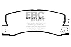 Alternative view of EBC 86-92 Toyota Corolla 1.6 Yellowstuff Rear Brake Pads