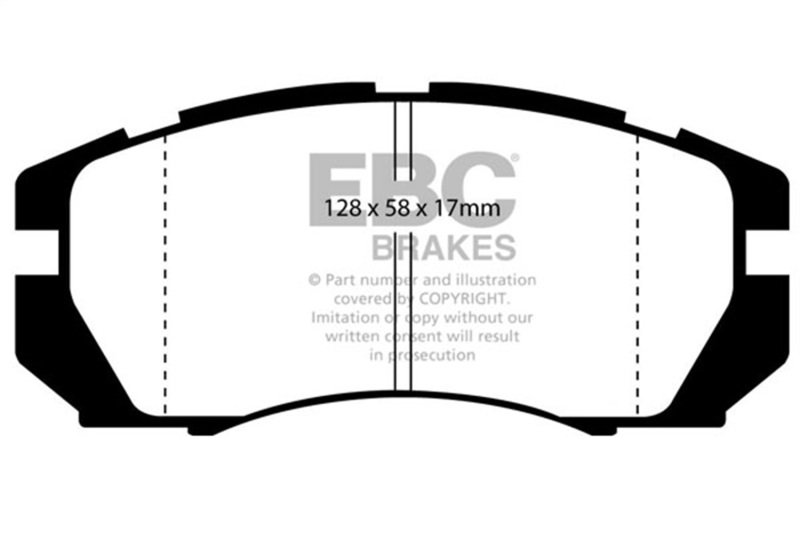 EBC 95-96 Subaru Impreza 2.2 Yellowstuff Front Brake Pads - Image 2