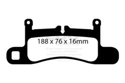 EBC Racing 12-15 Porsche 911 (991) Carrera 3.4L (Cast Iron Rotor Only) RP-X Rear Brake Pads - Image 3