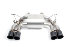 Dinan 15-20 BMW M3/M4 (F80/F82/F83) Free Flow Axleback Exhaust System - Black Tips