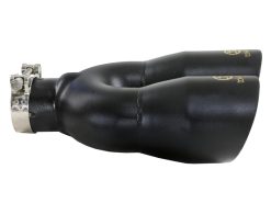 Alternative view of aFe Takeda 2.5in 304 Stainless Steel Clamp-on Exhaust Tip Driver Side 2.5in Inlet 4inDual-Black