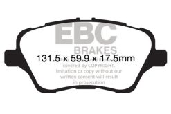 Alternative view of EBC 13-17 Ford Fiesta ST 1.6 Turbo Yellowstuff Front Brake Pads