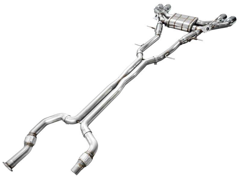 AWE Tuning 2021+ Cadillac CT4-V Blackwing SwitchPath Exhaust - Chrome Silver Tips - Image 8