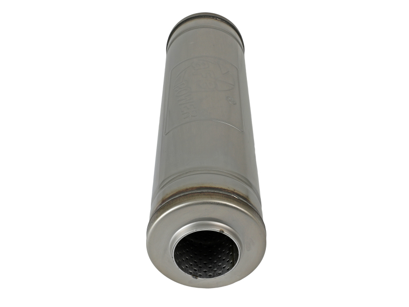 aFe MACH Force-Xp Muffler 2-1/2 IN ID Center/Center x 5 IN Dia. x 18 IN L - Round Body - Image 3