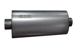 Kooks 3in Oval Center/Center Muffler 18in Long Body Polished Stainless Steel - Image 3