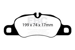 EBC Racing 08-12 Porsche 911 (997) (Cast Iron Disc Only) RP-1 Race Front Brake Pads - Image 5