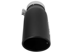 aFe MACH Force-Xp Universal Exhaust Tip 3-1/2ININ x 4-1/2IN Outlet x 12IN Black Left Side Exit - Image 3