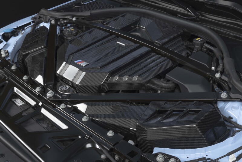 Dinan 21-27 BMW M2/M3/M4 (G80/G82/G87) Gloss Carbon Fiber Engine Cover w/Matte Accents - Image 15