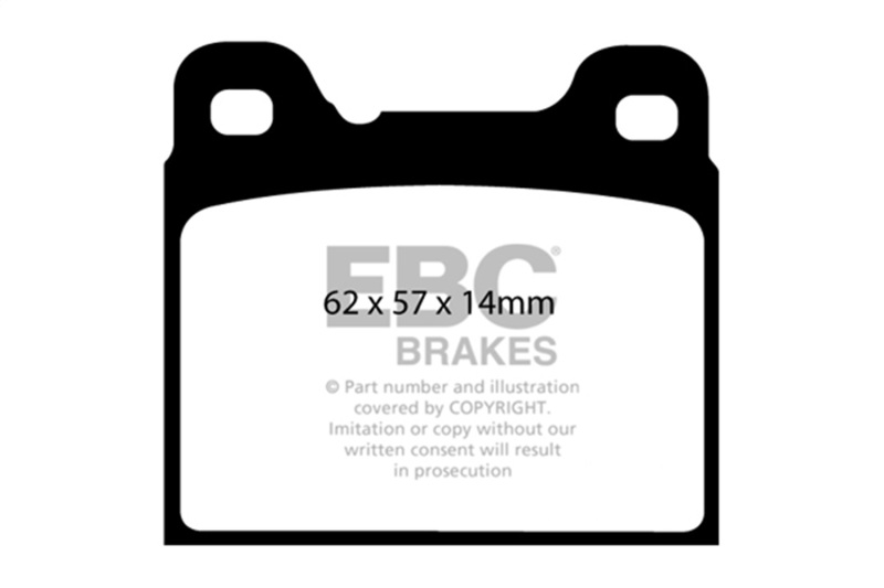 EBC 91-93 Volvo 740 2.3 (ABS) (Girling) Yellowstuff Rear Brake Pads - Image 2