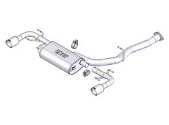Alternative view of Borla 03-09 Mazda RX-8 1.3L Single Round Rolled Angle-Cut Cat-Back Exhaust