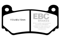 Alternative view of EBC AP Racing CP7600 Caliper Redstuff Brake Pads