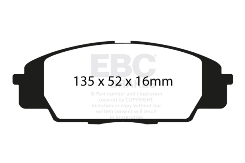 EBC 07-11 Acura CSX (Canada) 2.0 Type S Redstuff Front Brake Pads