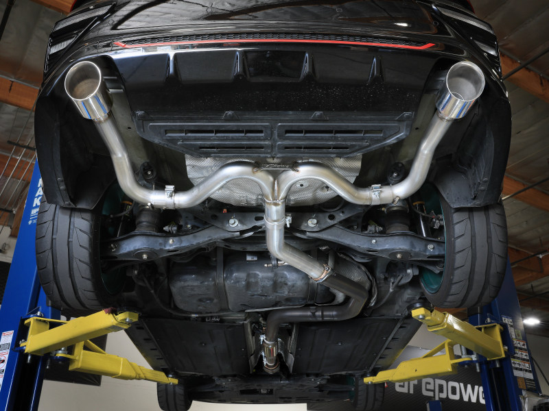 aFe Takeda 20-21 Kia Forte GT 1.6L (t) 3in to 2.5in SS Axle-Back Exhaust System w/ Polished Tips - Image 5