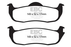 Alternative view of EBC 04-05 Infiniti QX56 5.6 Yellowstuff Rear Brake Pads