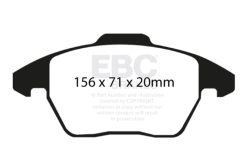 Alternative view of EBC Racing 06-13 Audi A3 2.0L Turbo (Girling Rear Caliper) RP-X Front Brake Pads
