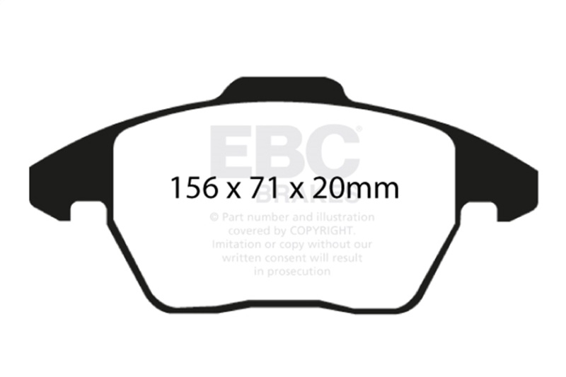 EBC 06-13 Audi A3 2.0T (Girling Rear Caliper) Bluestuff Front Brake Pads - Image 2